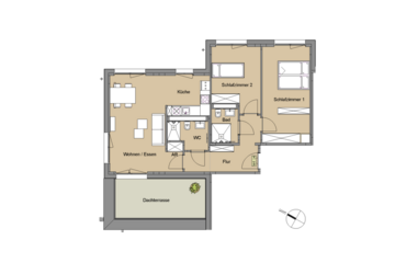 Wohnung Leverkusen Manfort - 3 Zimmer, 84 m&sup2;, 1.256&euro; | Angebot:26844063