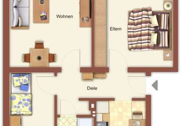 Wohnung Mönchengladbach Rheindahlen - 3 Zimmer, 63 m&sup2;, 699&euro; | Angebot:27427027