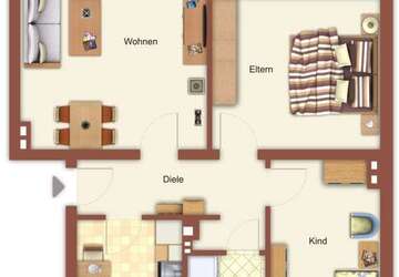 Wohnung Mönchengladbach West - 3 Zimmer, 63 m&sup2;, 699&euro; | Angebot:27339379